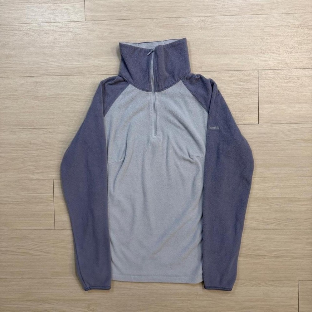 Columbia Two-Tone Microfleece Quarter Zip Pullover Womens Size Medium